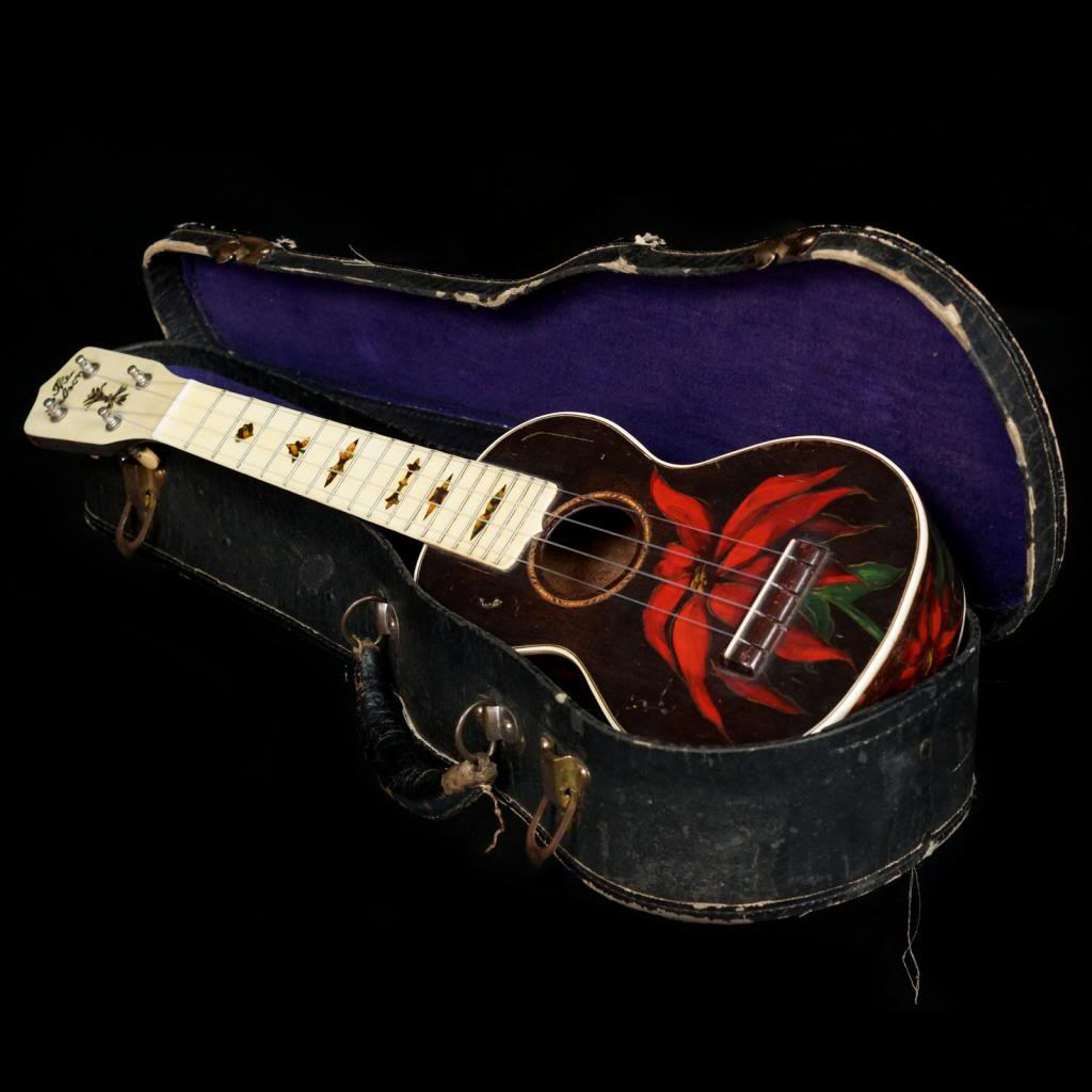 Världens dyraste ukulele? En blommålad Gibson från 1926.